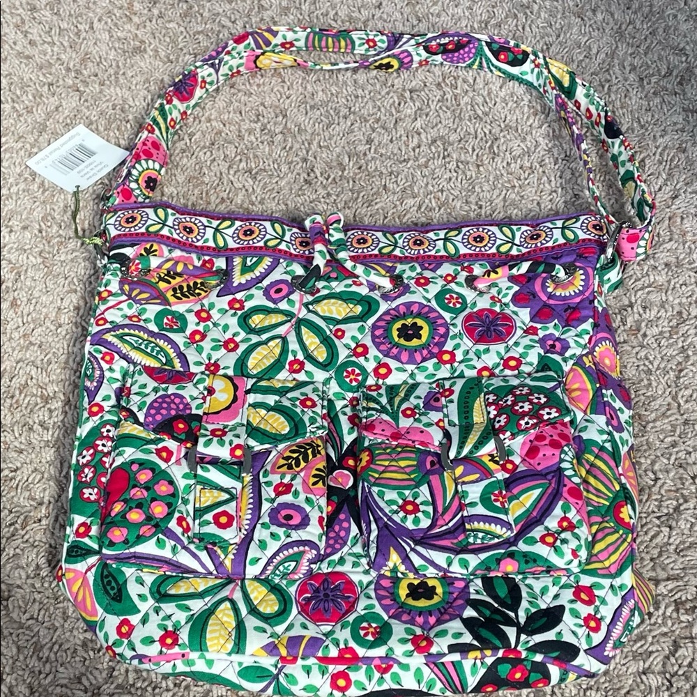 Vera Bradley Floral Quilted Crossbody Bag in Multi Colors